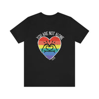Load image into Gallery viewer, "You Are Not Alone" Unisex Jersey Short Sleeve Tee - Fck the Stigma
