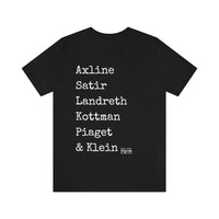 Load image into Gallery viewer, Play Therapy Greats Unisex Jersey Short Sleeve Tee - Fck the Stigma
