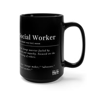 Load image into Gallery viewer, Social Worker Black Mug 15oz - Fck the Stigma
