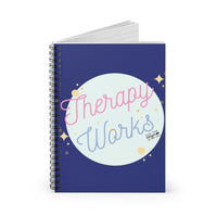 Load image into Gallery viewer, "Therapy Works" Spiral Notebook - Ruled Line - Fck the Stigma
