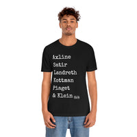 Load image into Gallery viewer, Play Therapy Greats Unisex Jersey Short Sleeve Tee - Fck the Stigma
