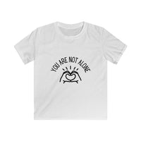Load image into Gallery viewer, “You Are Not Alone” Kids Softstyle Tee - Fck the Stigma
