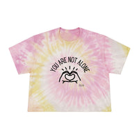 Load image into Gallery viewer, "You Are Not Alone" Women's Tie-Dye Crop Tee - Fck the Stigma
