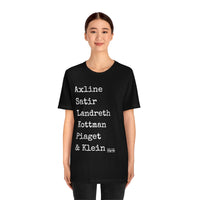 Load image into Gallery viewer, Play Therapy Greats Unisex Jersey Short Sleeve Tee - Fck the Stigma
