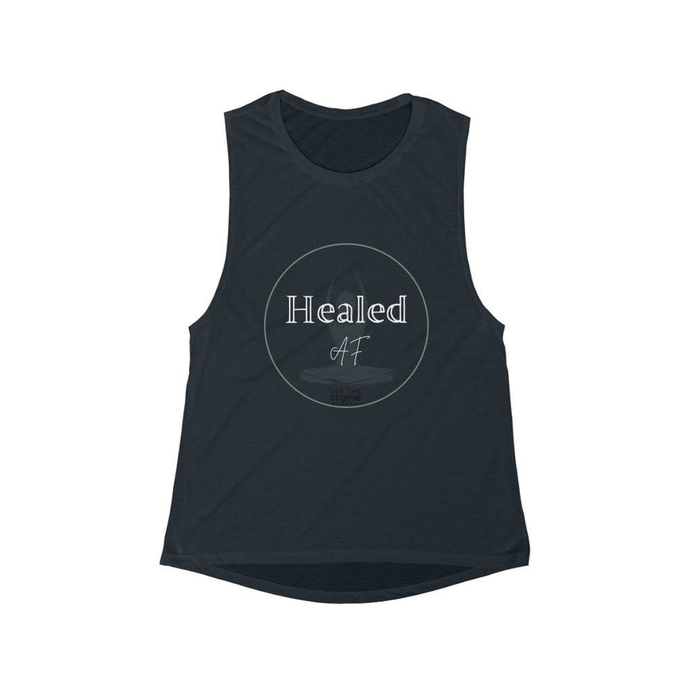 Healed AF Women's Flowy Scoop Muscle Tank - Fck the Stigma