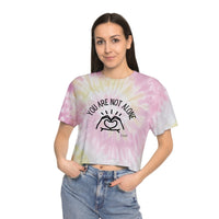 Load image into Gallery viewer, "You Are Not Alone" Women's Tie-Dye Crop Tee - Fck the Stigma
