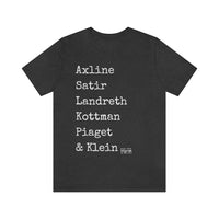Load image into Gallery viewer, Play Therapy Greats Unisex Jersey Short Sleeve Tee - Fck the Stigma
