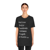 Load image into Gallery viewer, Play Therapy Greats Unisex Jersey Short Sleeve Tee - Fck the Stigma
