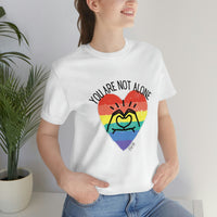 Load image into Gallery viewer, "You Are Not Alone" Unisex Jersey Short Sleeve Tee - Fck the Stigma
