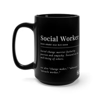 Load image into Gallery viewer, Social Worker Black Mug 15oz - Fck the Stigma
