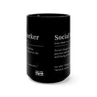 Load image into Gallery viewer, Social Worker Black Mug 15oz - Fck the Stigma

