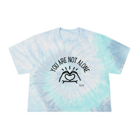 Load image into Gallery viewer, "You Are Not Alone" Women's Tie-Dye Crop Tee - Fck the Stigma
