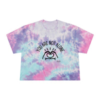 Load image into Gallery viewer, "You Are Not Alone" Women's Tie-Dye Crop Tee - Fck the Stigma
