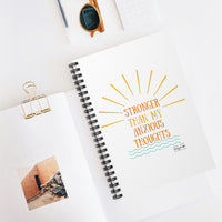 Load image into Gallery viewer, "Stronger Than My Anxious Thoughts" Spiral Notebook - Ruled Line - Fck the Stigma

