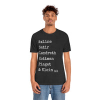 Load image into Gallery viewer, Play Therapy Greats Unisex Jersey Short Sleeve Tee - Fck the Stigma
