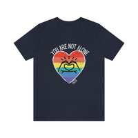 Load image into Gallery viewer, "You Are Not Alone" Unisex Jersey Short Sleeve Tee - Fck the Stigma
