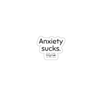 Load image into Gallery viewer, Anxiety Sucks Die-Cut Stickers - Fck the Stigma
