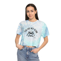 Load image into Gallery viewer, "You Are Not Alone" Women's Tie-Dye Crop Tee - Fck the Stigma
