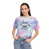 Load image into Gallery viewer, "You Are Not Alone" Women's Tie-Dye Crop Tee - Fck the Stigma
