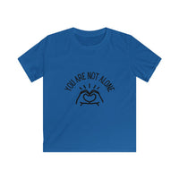Load image into Gallery viewer, “You Are Not Alone” Kids Softstyle Tee - Fck the Stigma
