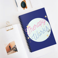Load image into Gallery viewer, "Therapy Works" Spiral Notebook - Ruled Line - Fck the Stigma
