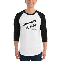 Load image into Gallery viewer, "Therapy Works" 3/4-sleeve Raglan Shirt - Fck the Stigma
