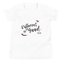 Load image into Gallery viewer, "Different Is Good" Youth Short Sleeve T-Shirt - Fck the Stigma
